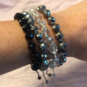 Beaded slide knot bracelets